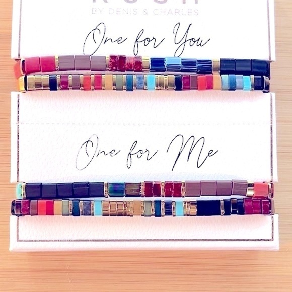 Brand New Rush By Denis & Charles Set of 4 Colorful Beaded Friendship Bracelets - Picture 5 of 11